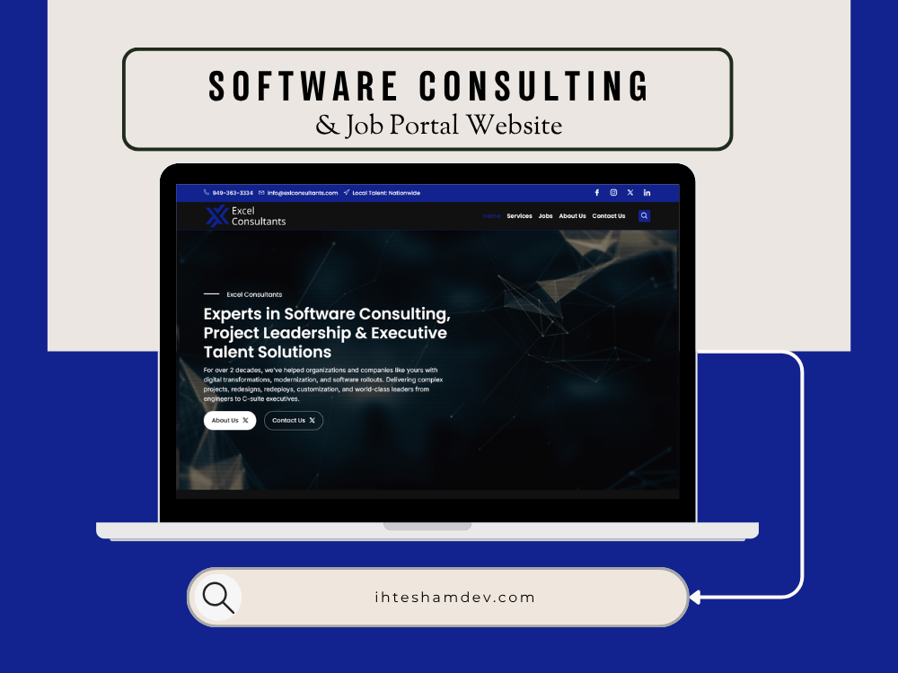 Software Consulting with Job Portal Showcase